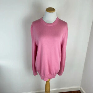 Zara Crewneck Pink 100% Cotton Sweater Size M